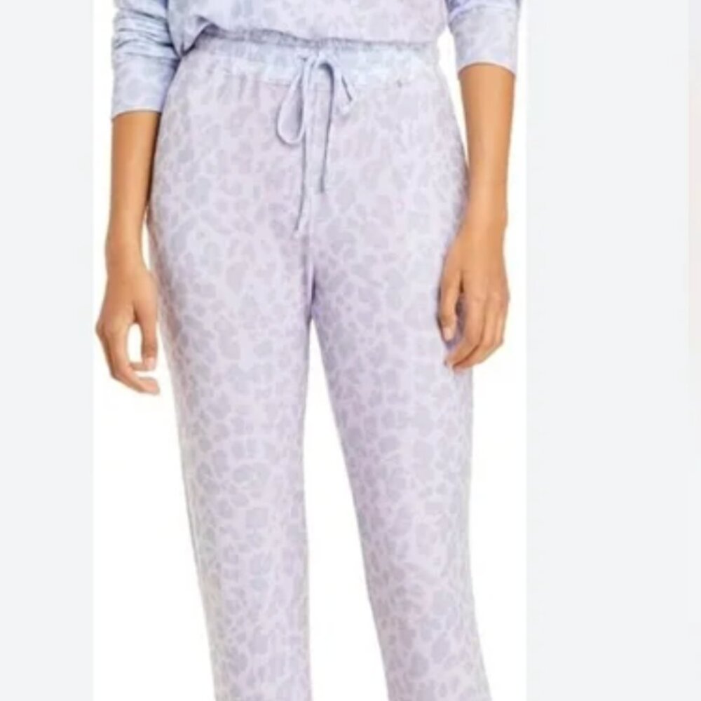 NWT SUNDRY Purple Animal Print Sweatpant SZ 2 MEDIUM 8-10